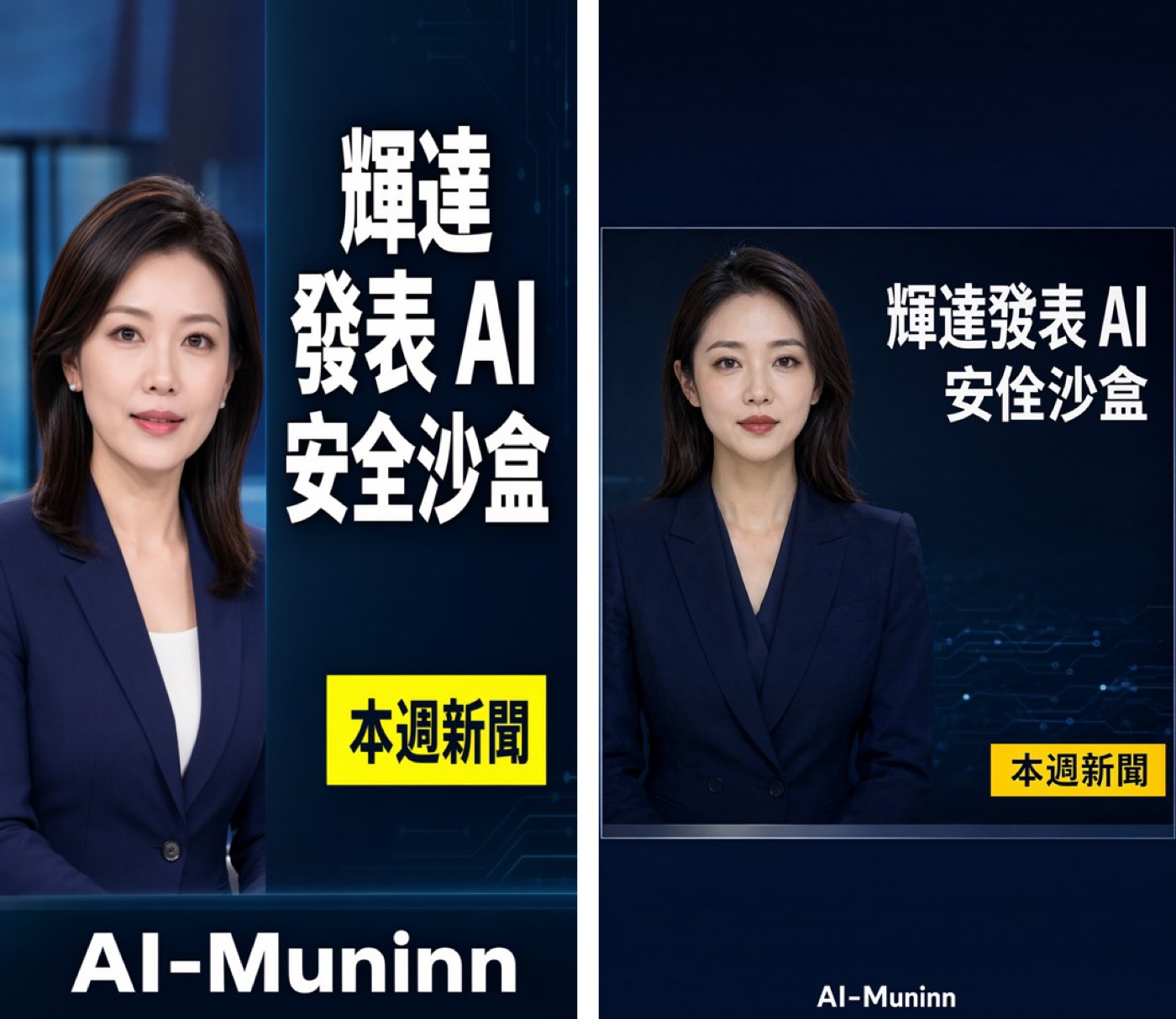 Same news-thumbnail layout, portrait, seed 42: MOSS on the left writes 安全沙盒 correctly, Qwen-Image 2.1 on the right writes 全 as 佺